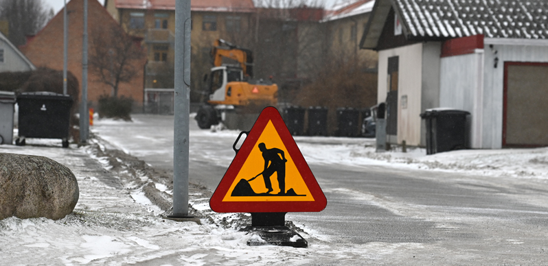 Schaktarbete Alvikenskolan till Villagatan