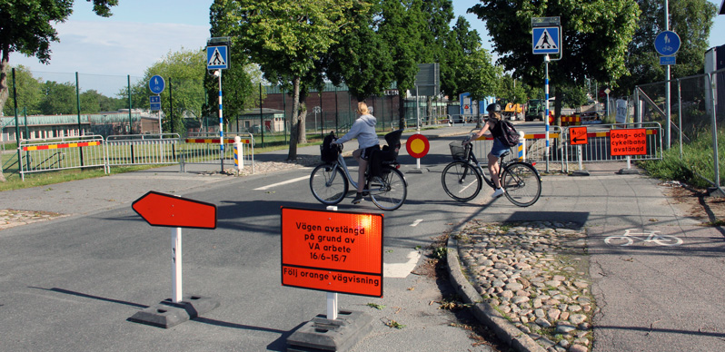 [Arkiverad]  Tians väg stängs av för ledningsarbete