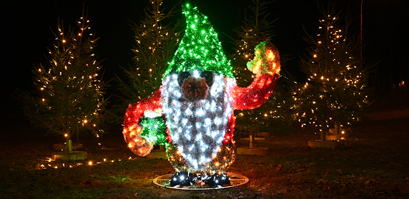 Julbelysning i form av tomte